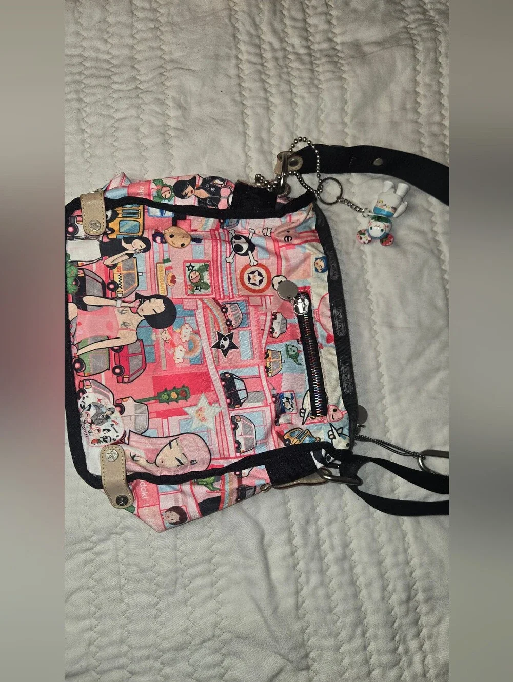 Lesportsac Pink Multi-Color Printed Crossbody Bag